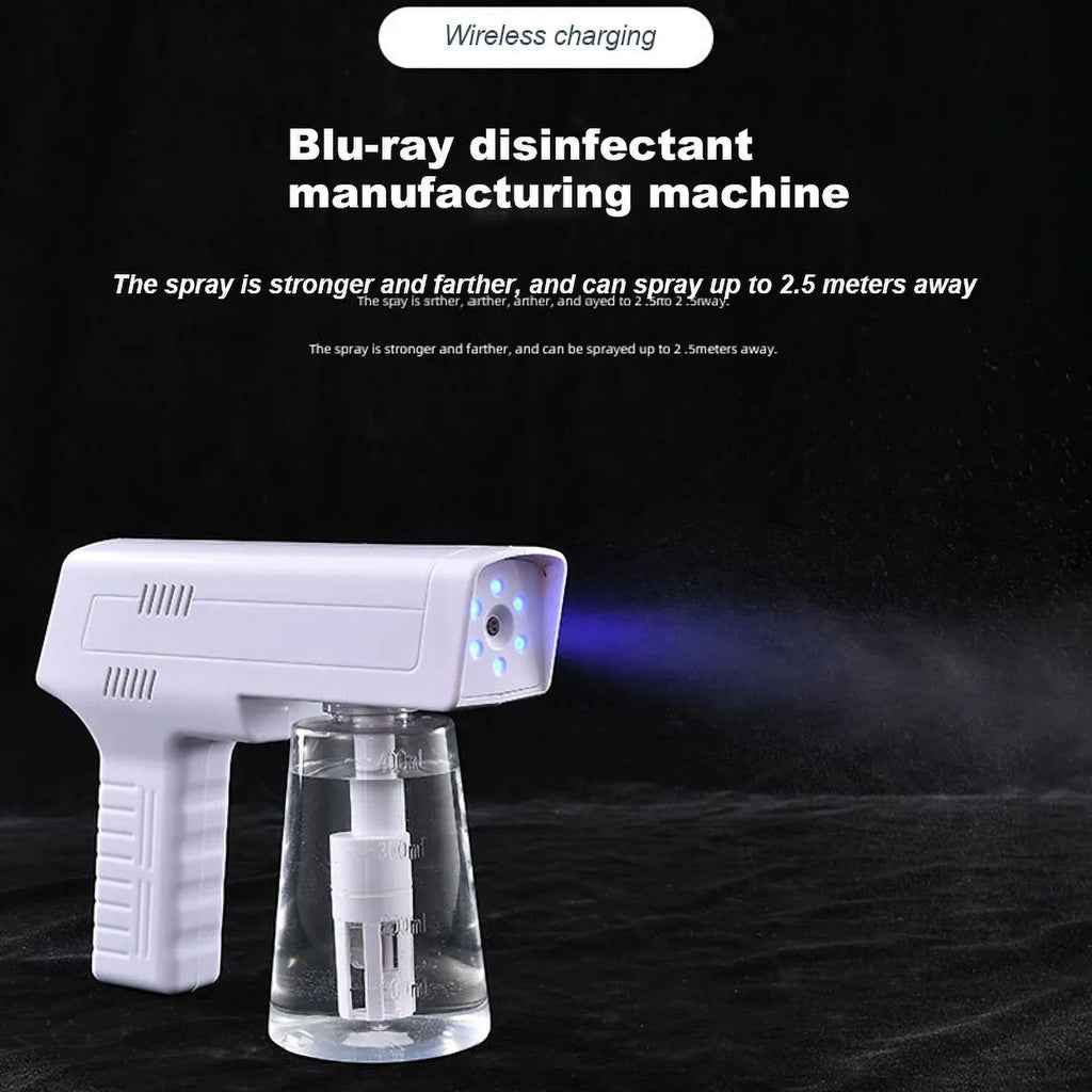 Spray 3-in-1 Maker, Electrolysis Blue Gun Disinfection Water NaClO and Generator, Light Disinfectant