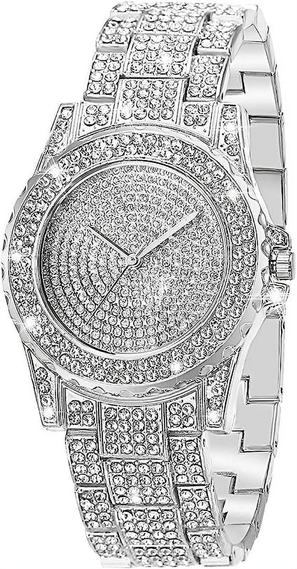 Diamonds Men Rhinestone Steel for Quartz Watch Men ManChDa Watch Diamond Ice Women Watch Silver Stainless Crystal Watch Watches Women Out Full Wrist Gold Watch Watch