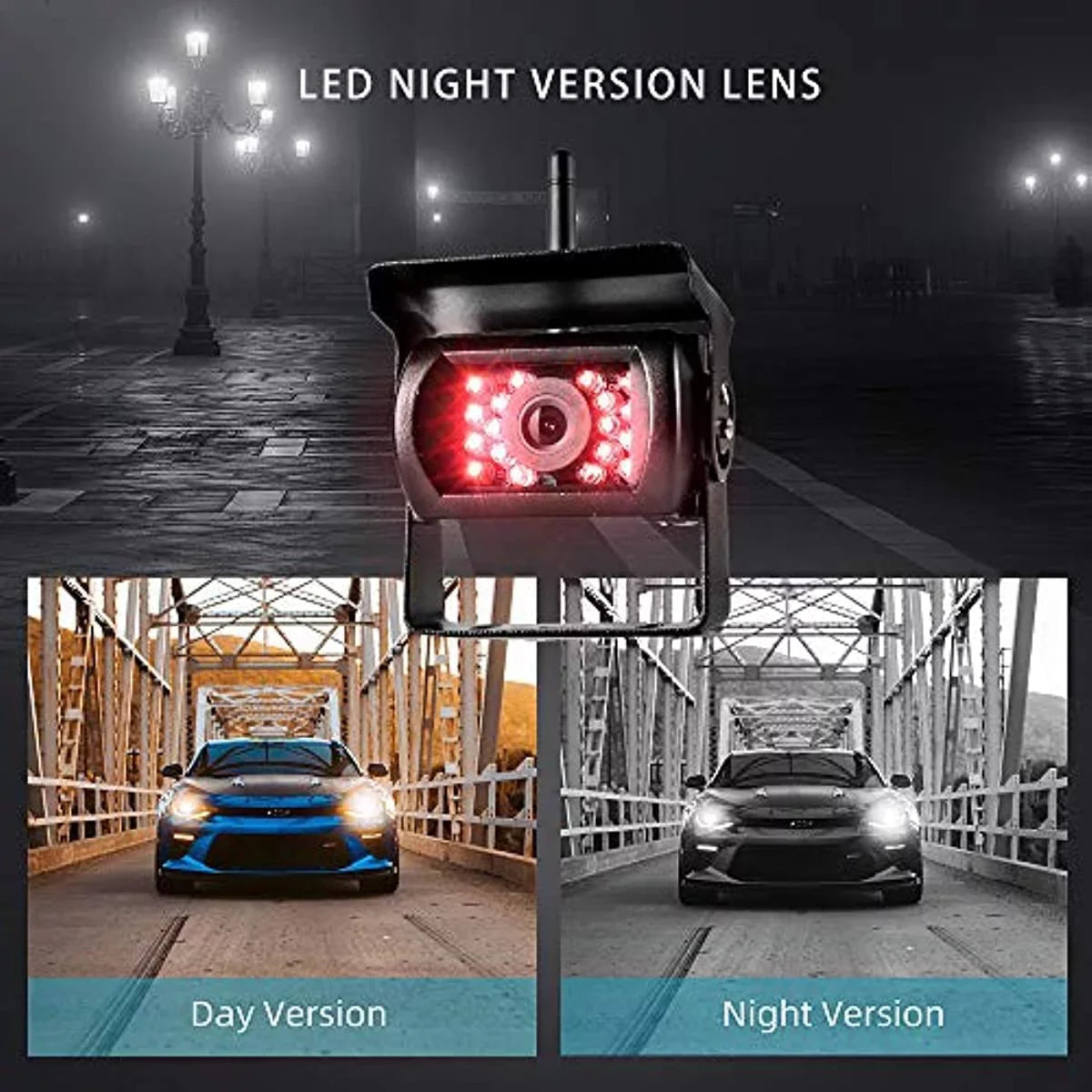 Trucks Rear LCD View Monitor and 7 Wireless Camera for Kit Monitor Trailers RV Bileeko 2 SUV Backup inch Camera Bus