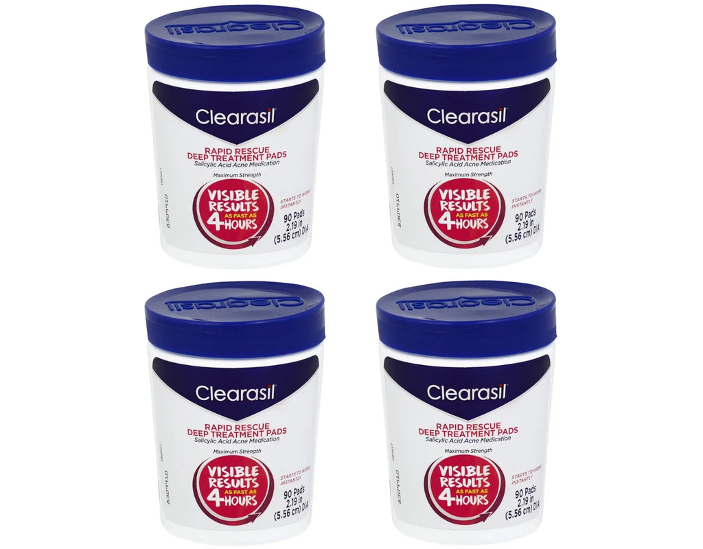 Rapid Treatment 4 Rescue Deep Count of 90 Pads, Pack Clearasil Cleansing