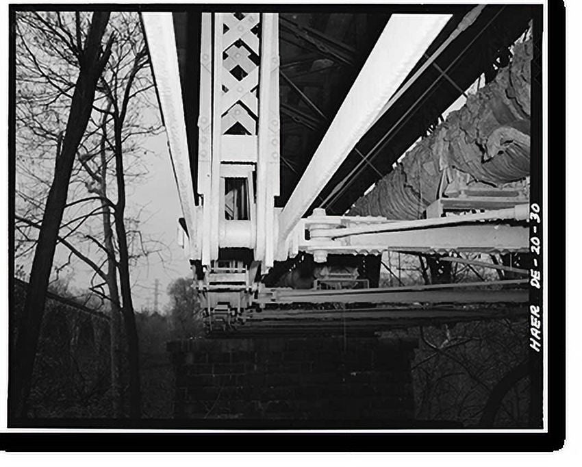 Augustine Bridge, 30, Print, Framed Augustine Wilmington, Brandywine County, 17-7/8" x 21-7/8" DE Cutoff, Historic Castle River, New -