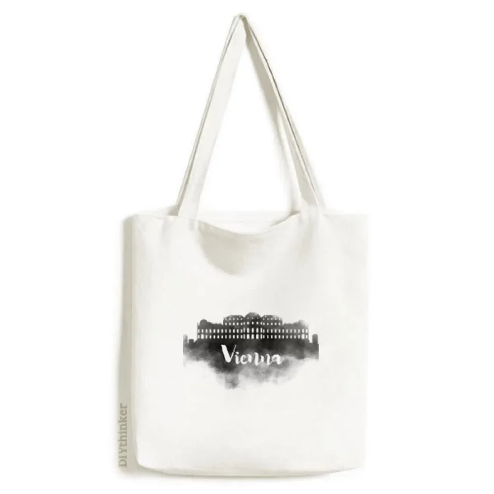 Landmark Bag Casual Handbag Austria Tote Ink Canvas Satchel Shopping City Vienna