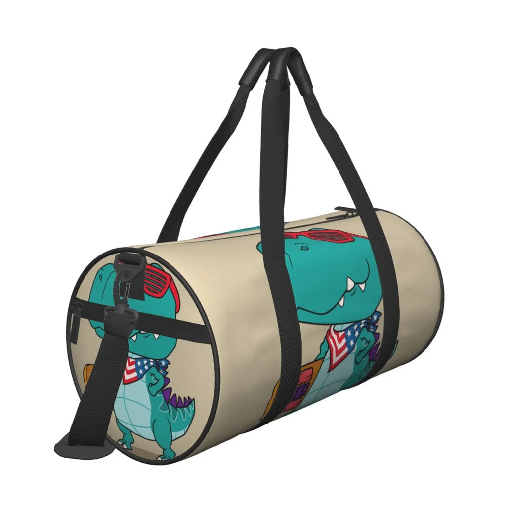 Bag and Travel Large Bag Playing Bag Cylinder Capacity Gym Skateboard Coaee Cool Compartment Waterproof with Luggage Pocket Dino Sports