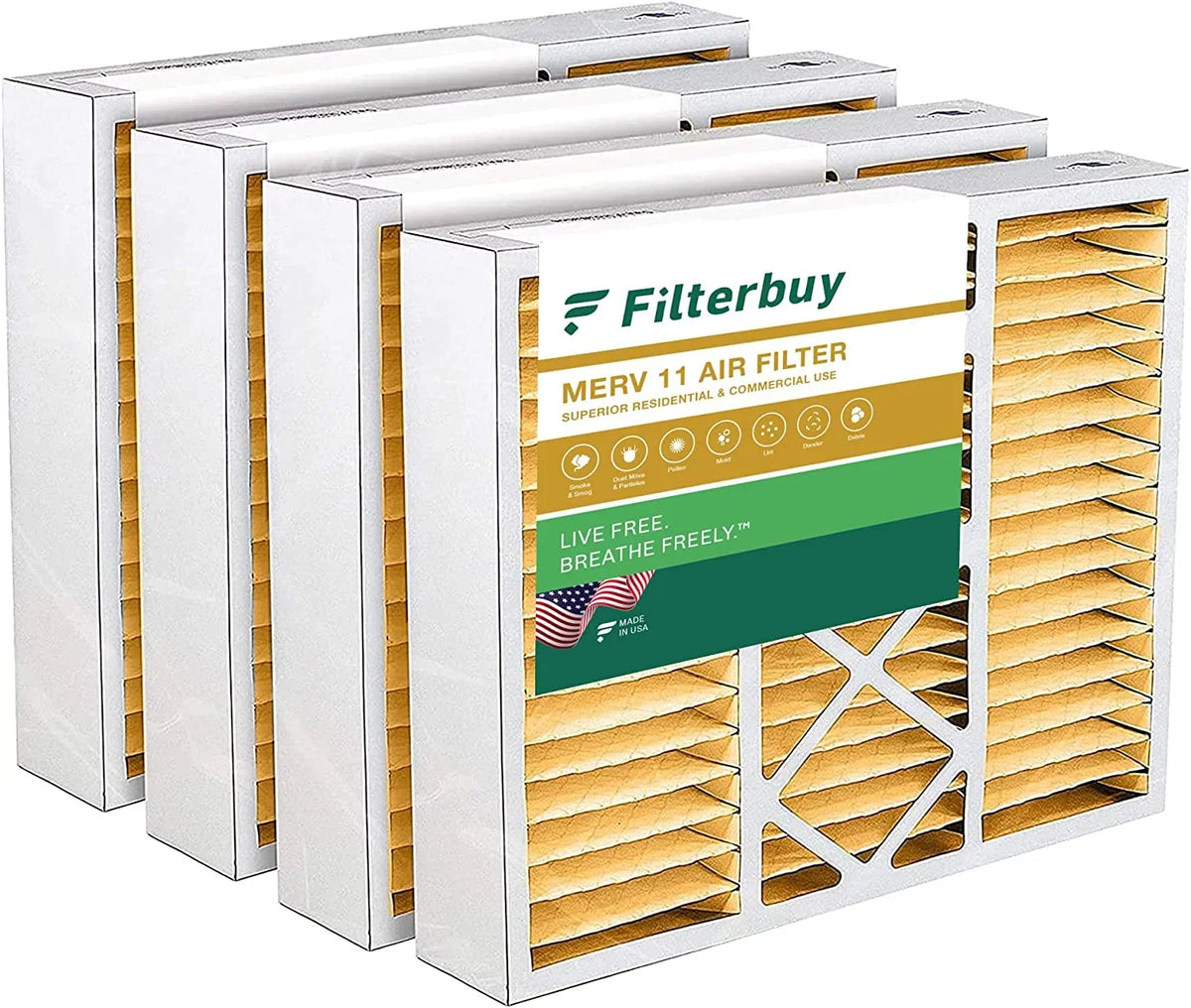 (4-Pack) & Pleated Night, AC Furnace Payne Bryant/Carrier 19x20x5 Filterbuy Filters Day MERV and 11 FILXXFNC0021, for HVAC Air