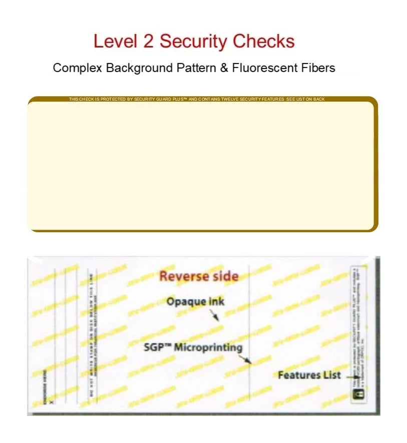PACK 12 High-Security OF SHEETS x Zapco Microperfed 3-Up Check Complex 100 Pattern, with 11", Security Background - Checks, Features 8-1/2" w Paper, Organic