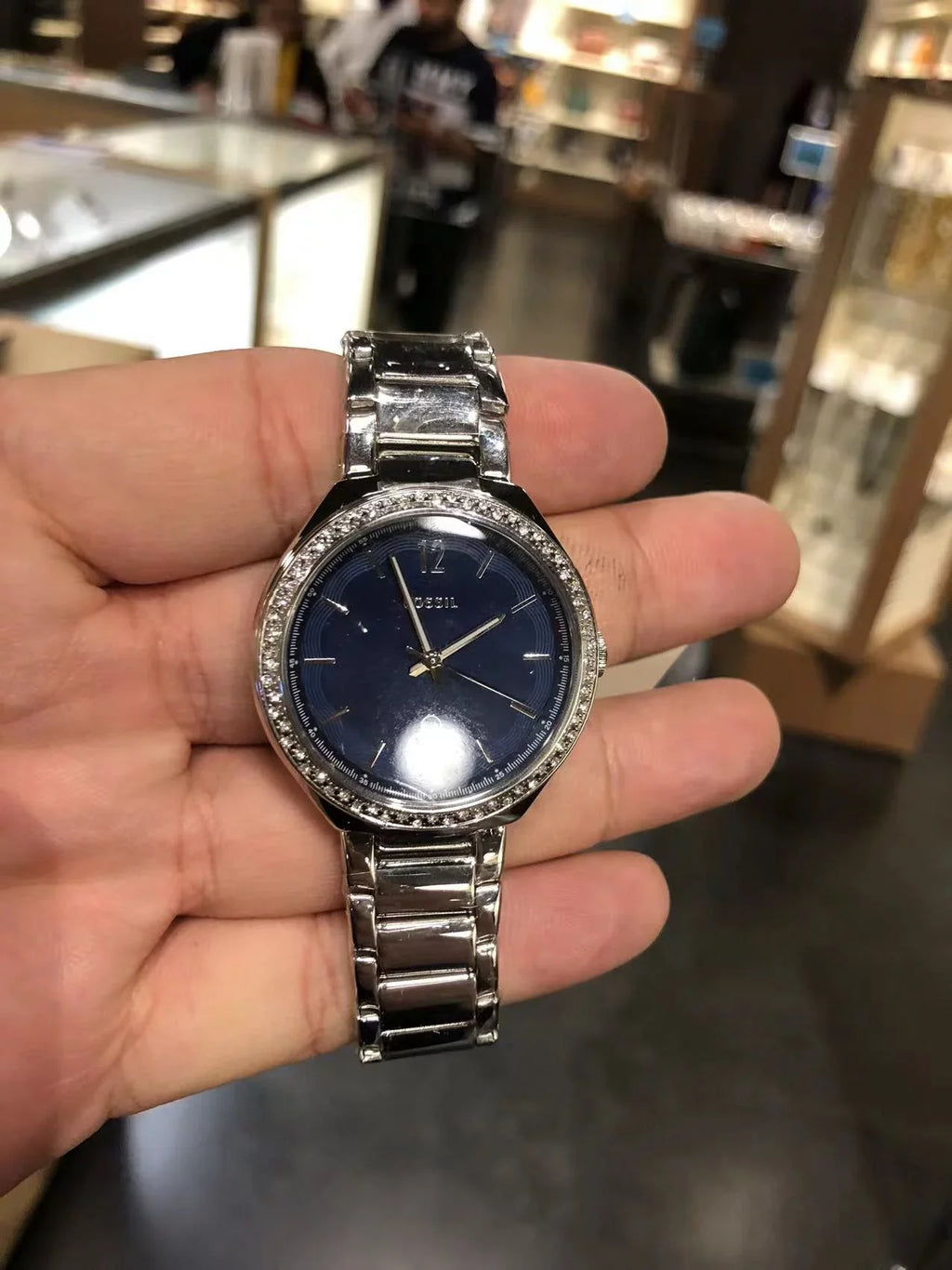 Stainless Steel Date BQ3843 Fossil Watch Ashtyn Three-Hand