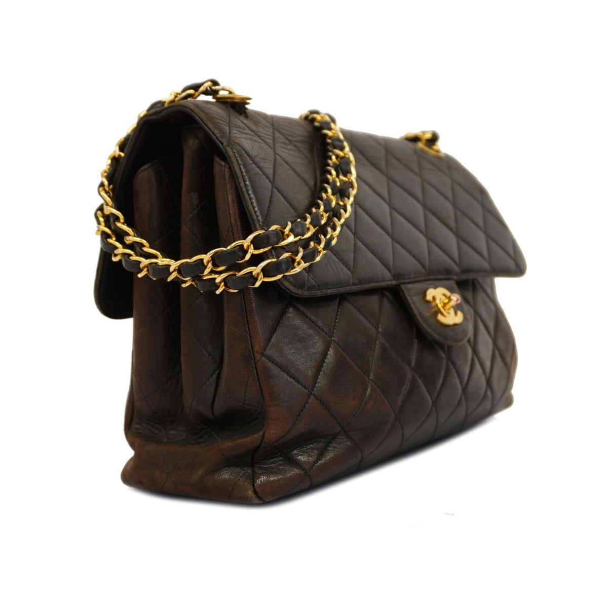 Pre-Owned Double Bag Face Women's Lambskin Chain (Good) Matelasse Shoulder Chanel W