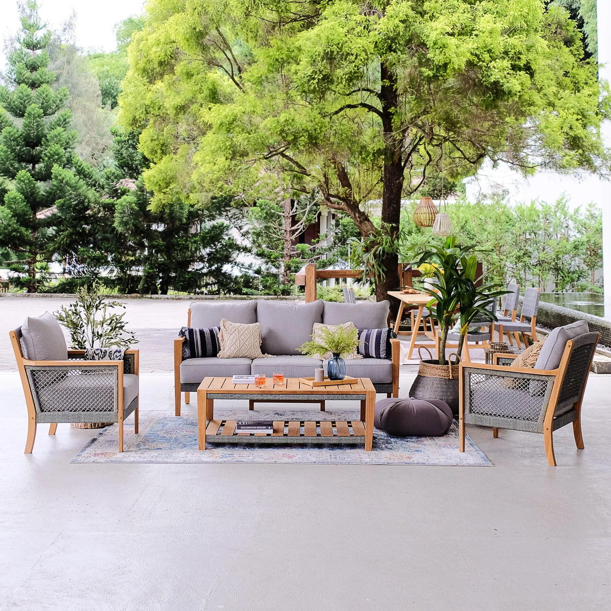Cambridge Nassau Coffee Casual Patio Teak Table