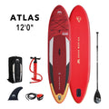 & SUP Safety ATLAS Inflatable - including Board Paddle Package, Paddle, Up 12'0" Stand Pump Harness Marina Carry Aqua Fin, - Bag,