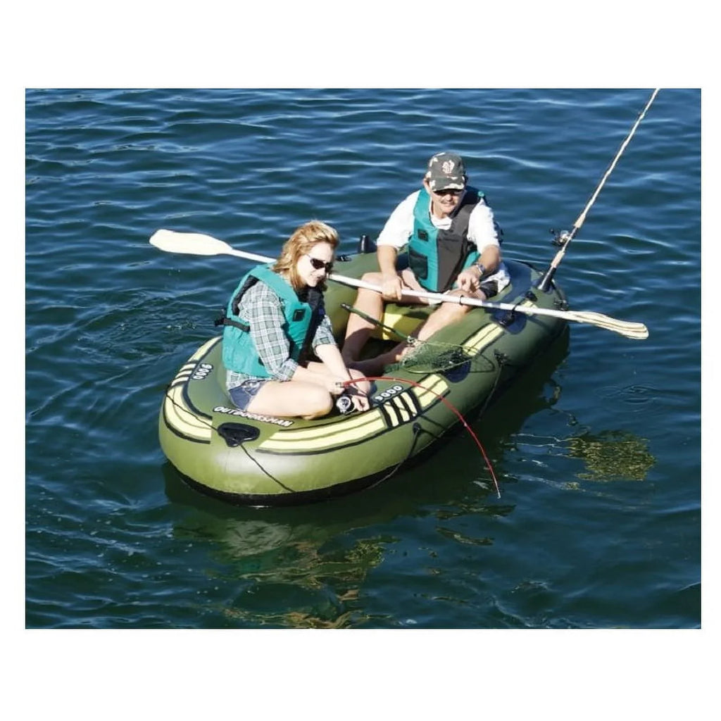 Boat Float Swim -12' - Green and 6-Person Fishing Central Inflatable