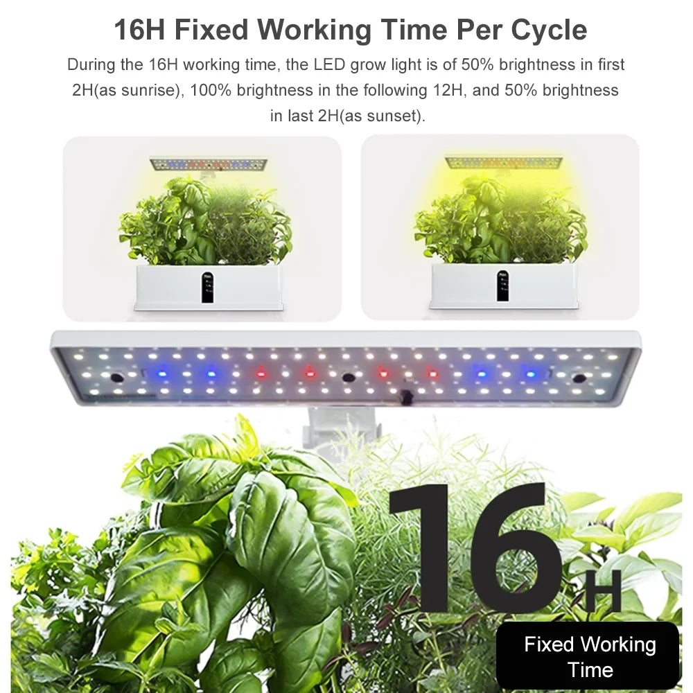 Kitchen Hydroponic Height LED Perfect and for Smart Indoor Office, with Adjustable Home, Garden – and Pinnaco Kit Timing