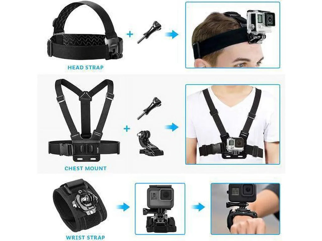 EK5000 4K Accessories Action WiFi 8 5/Session SJ4000 Fusion 4/3+/3/2/1 EK7000 Camera SJ5000 9 7 for AKASO GoPro Kit 5/Hero 6 Hero Max