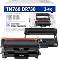 TN730 HL-L2350DW Drum and Toner TN-760 (2x DR-730 Cartridge DR730 Unit Brother MFC-L2710DW Drum Printer Compatible for ) Toner, Set Unit TN760 MFC-L2690DW DCP-L2550DW 1x