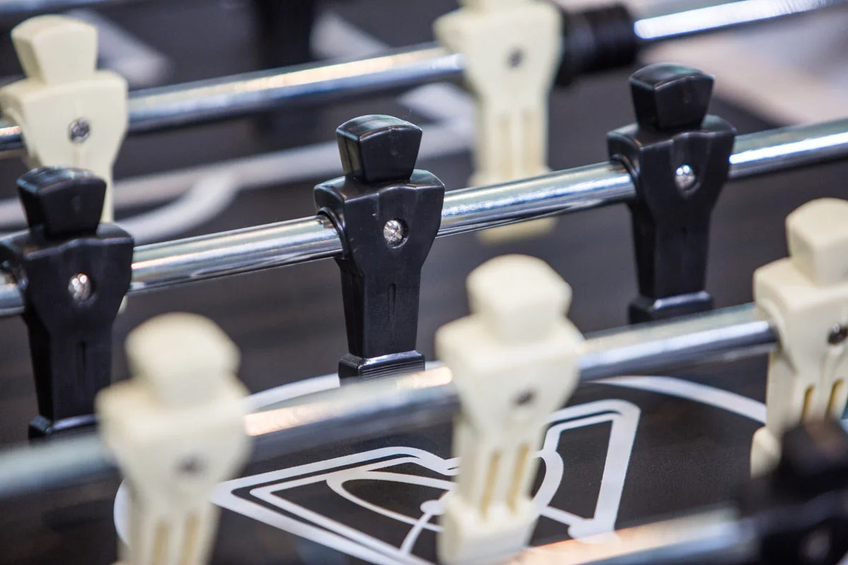 56" and Foosball with Entry, Heavy-Duty Internal Table Ball Return Atomic Leg Force and Levelers, Ball Legs Pro