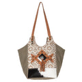 Genuine purse Leather Hair-on handbag Wool OHLAY Upcycled KB TOTE Upcycled Canvas KB611 women western bag