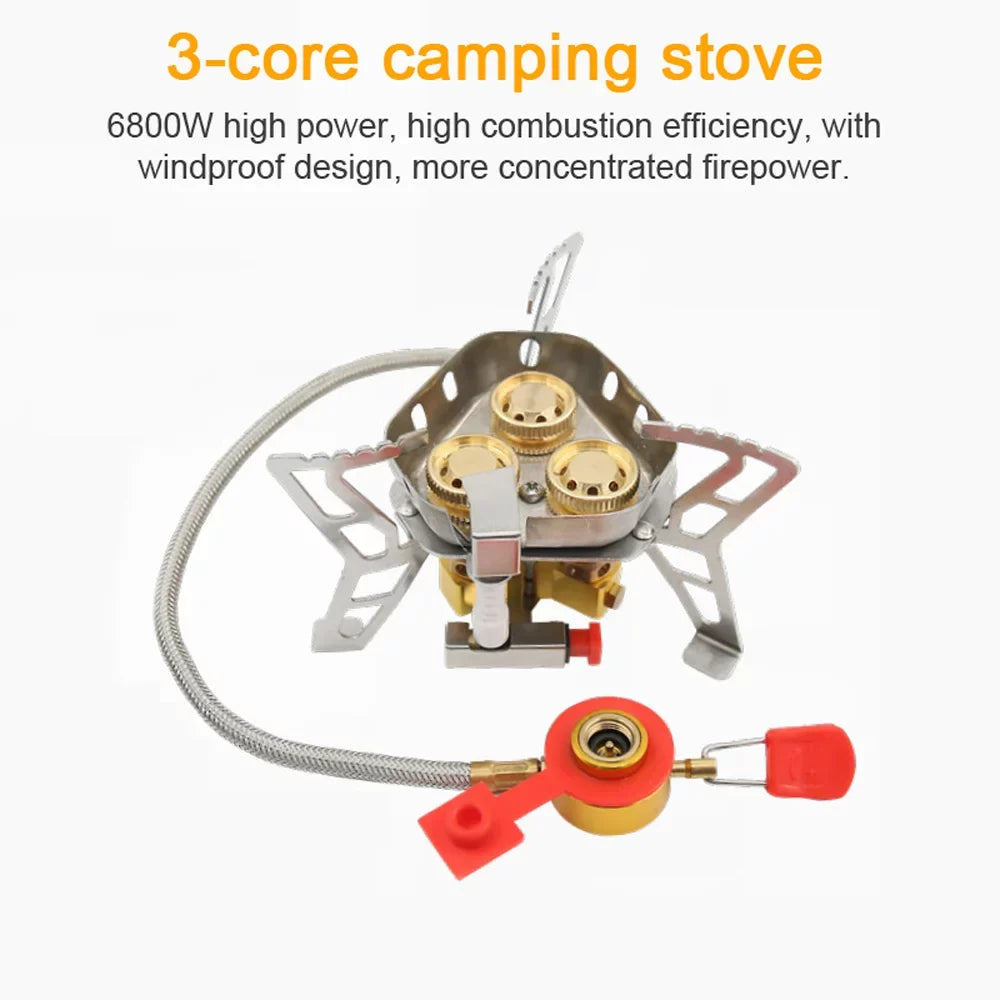 High Hiking Backpacking Camping Gases, for Picnic Stove, Cooking Windproof Tomshoo 6800W Valve Adjustable