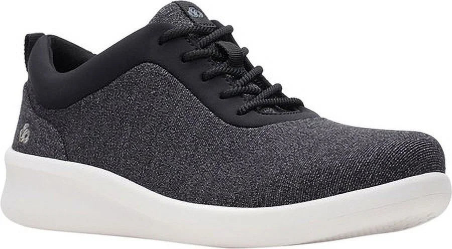 Comfort Pace Gray Adjustable Padded Breathable Running Shoes CLARKS Lightweight Lace-Up Round M Womens Heel Athletic Toe 6.5