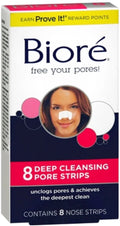 6 Nose Strips Pack 8 Deep - Biore Cleansing Pore ea