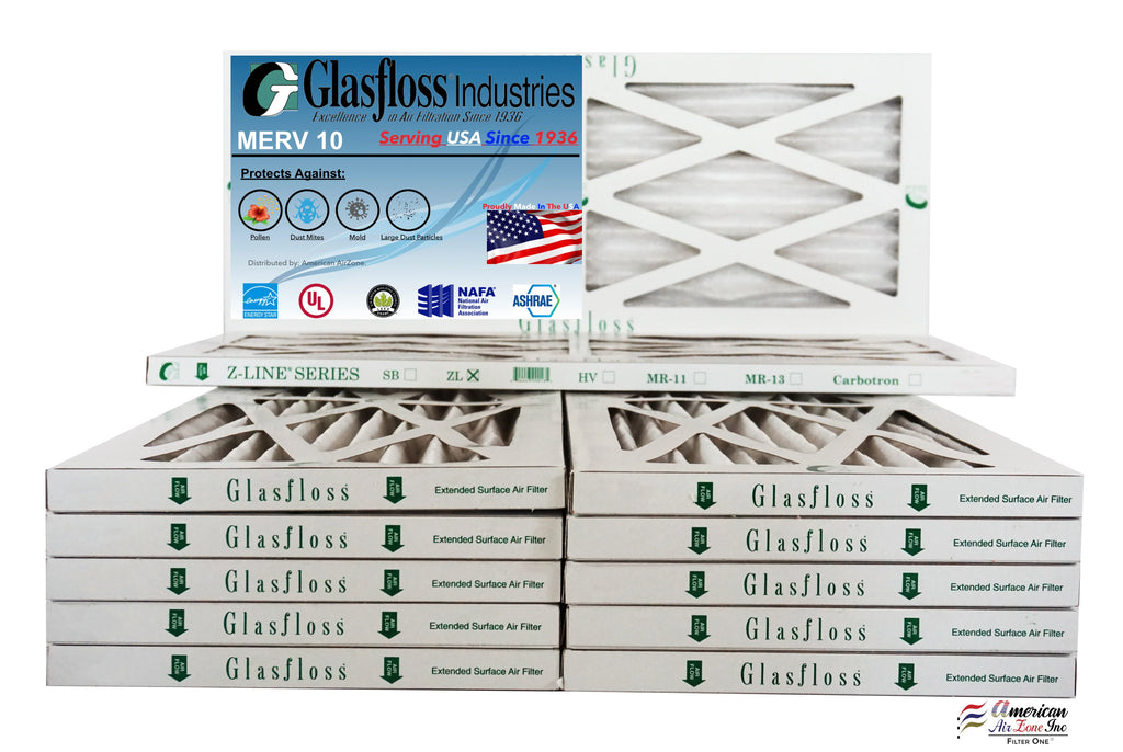 x 10 Glasfloss in Air USA Size: 24.5x7/8 - 12.5 Furnace MERV 13x25x1 inch) -Qty:12 Made - - Filter (Actual