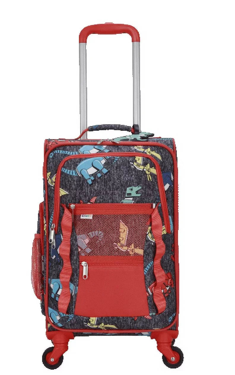 CUBE DINO CRCKT SOFTSIDE PACKING 3 TAG WITH AND LET'S SOAR PC LUGGAGE