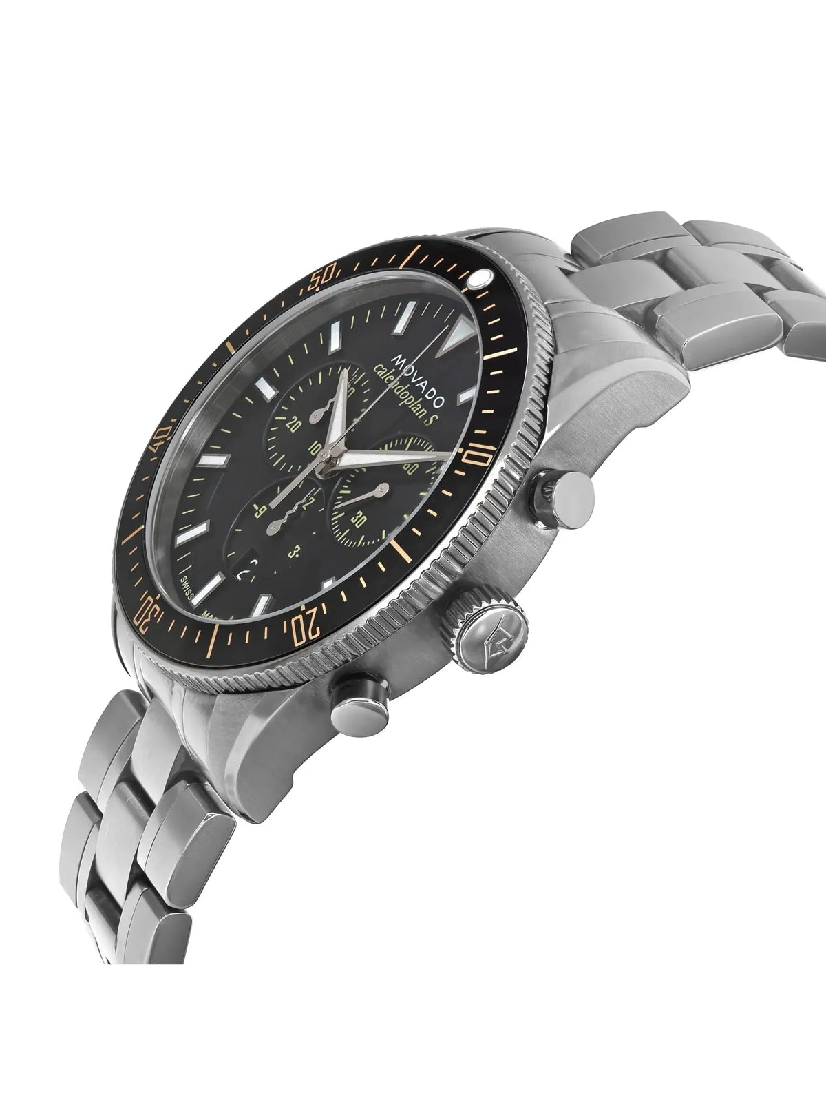 Movado Pre-owned 42mm (Good) Chronograph Men Steel Quartz Watch Heritage 3650102