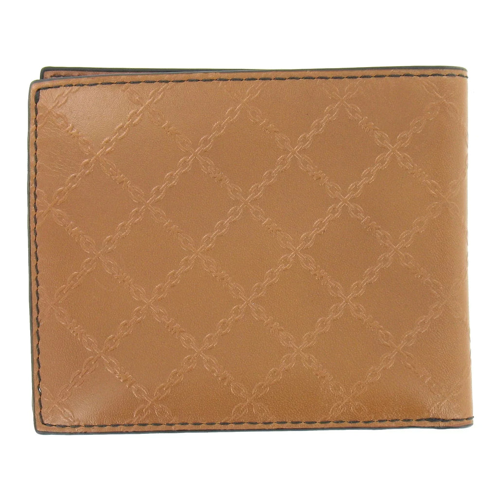 Mens Michael Andy Kors Slim Wallet Bi-Fold Billfold Leatehr (Luggage)