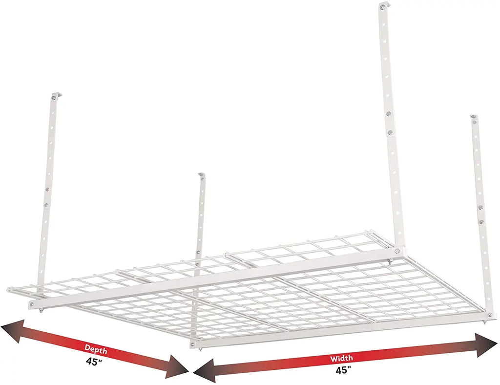 45-Inch Overhead HyLoft Organization 45-Inch Garage 00540 System White Ceiling by Mount Rack Storage
