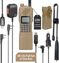 AR-152 Antenna Tactical Range Accessories 10W Radio for and Walkie Full Adults,Long Way Talkies Rechargeable with Tactical Grade Radio Military Two Radio Mic Speaker Ham