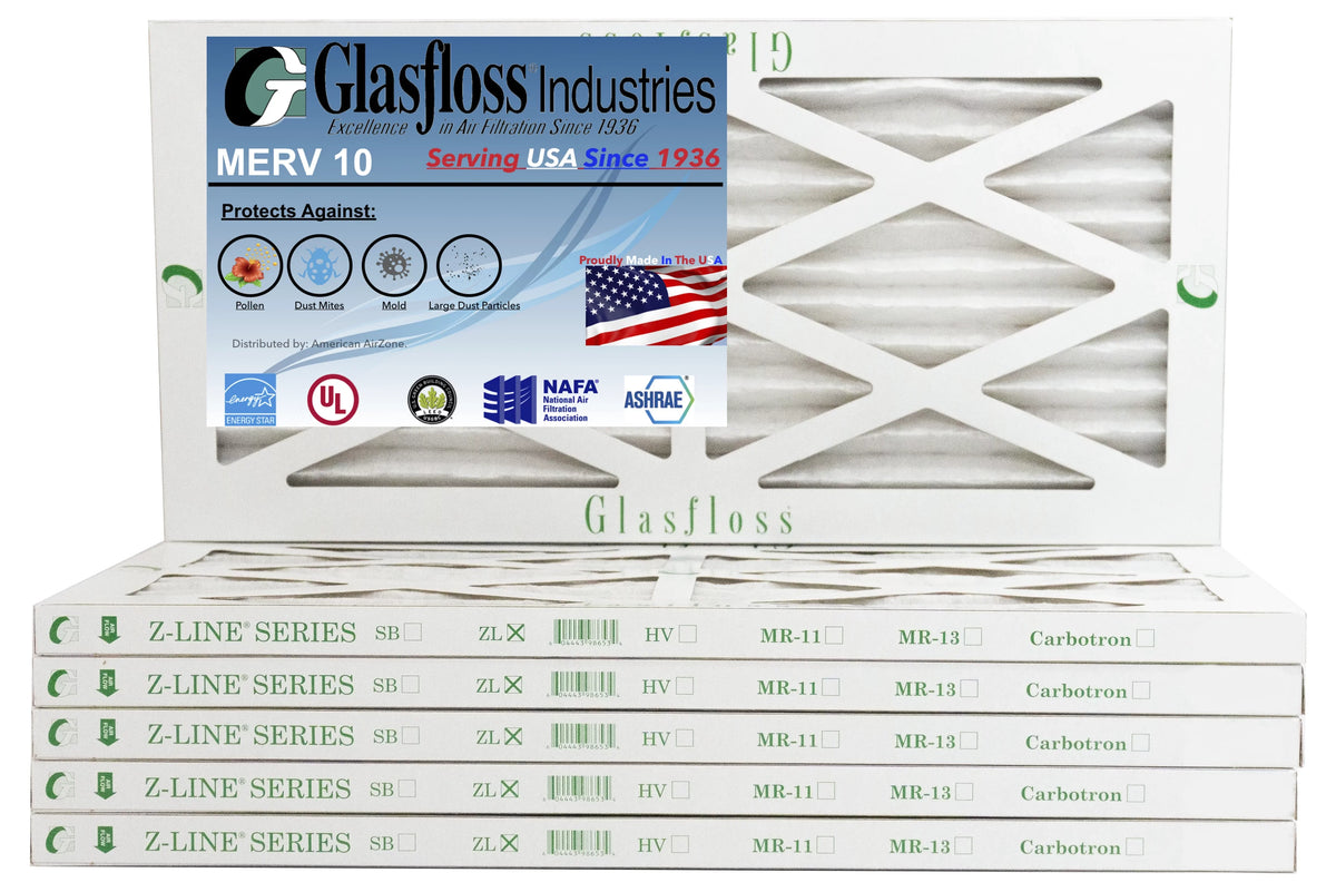 10 29.5x7/8 MERV Size: Made USA Furnace inch) - 7.5 in - - -Qty:6 Glasfloss Air 8x30x1 x (Actual Filter
