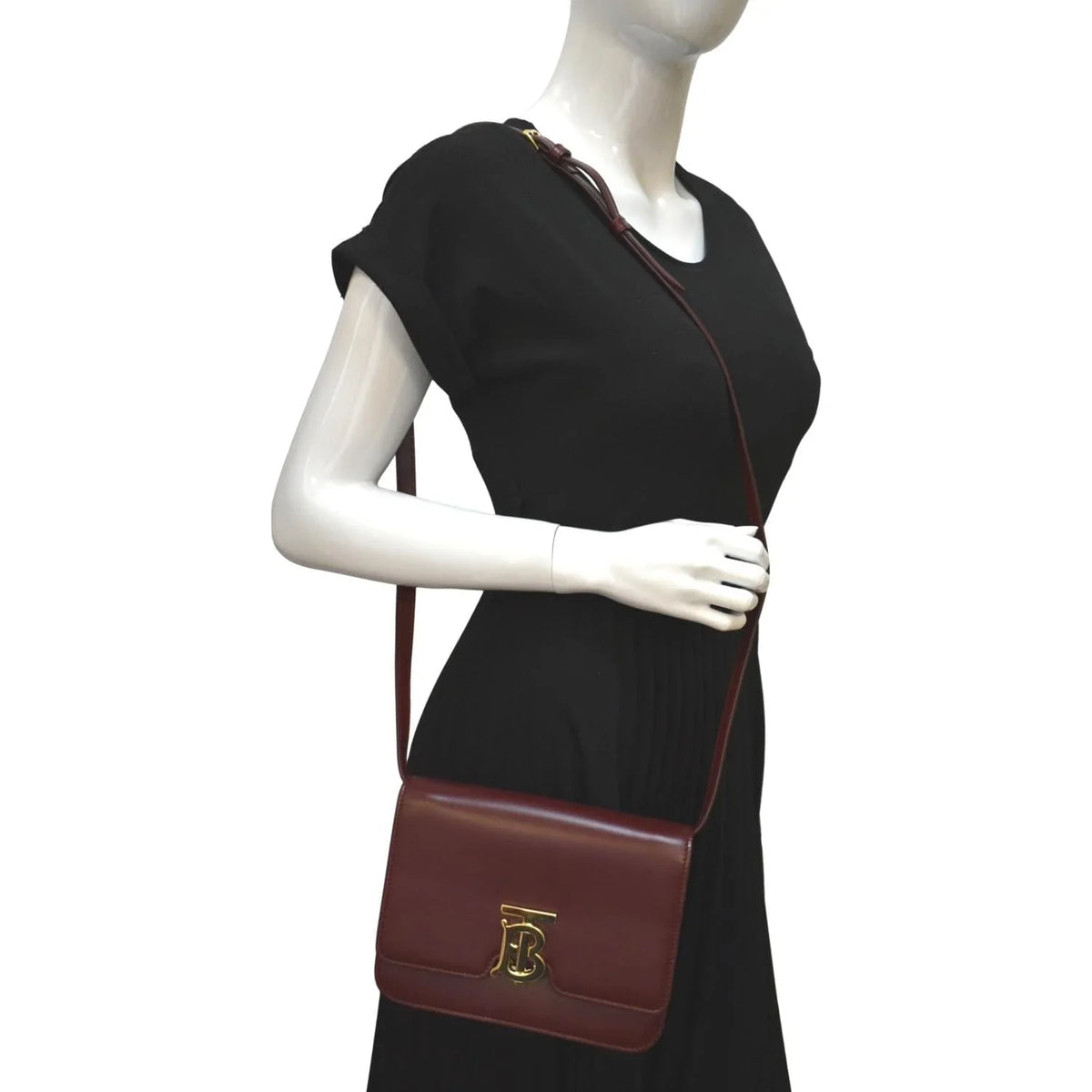 Shoulder Red Bag Leather BURBERRY Lola Tb Pre-owned