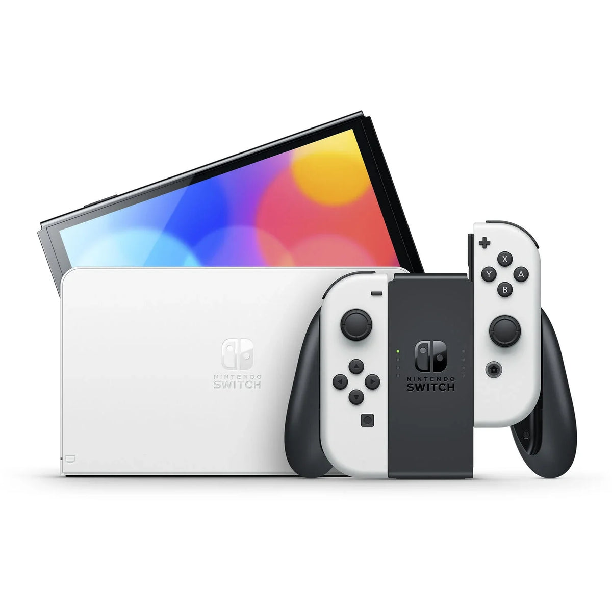Super Joy‑Cons Bundle with Switch White Mario Bros and Wonder Nintendo OLED