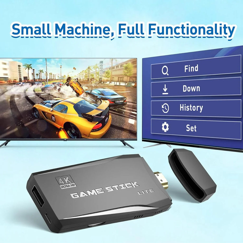 Retro for 12000+ Games,9 4K Wireless HD Retro Gamepads(64G) Game Emulator Support Video Stick - Emulators,Plug Play TV,Nostalgia Games Preloaded Stick Port,2 Console Classic and