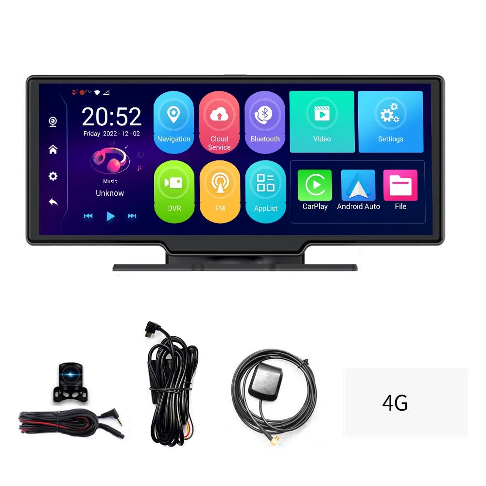 Car Recorder System Degree Night 10.26in Video Positioning Lens walmeck 170 Multi-language DVR Navigation Car Auto Cam Car Angle Viewing Dual Global Recorder Dash Wide