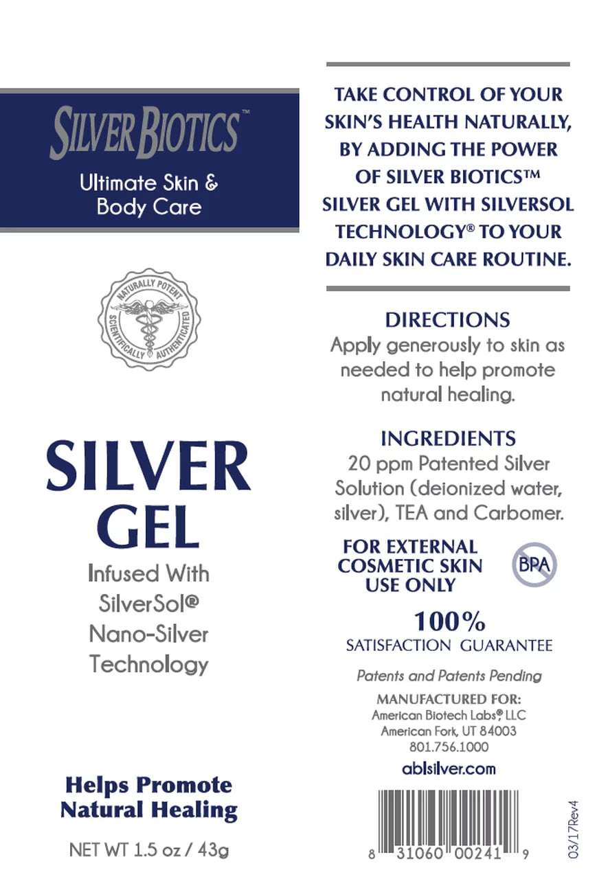 Silver Ultimate Biotics Skin Care Silver American Body & oz Gel Biotech 4 Labs