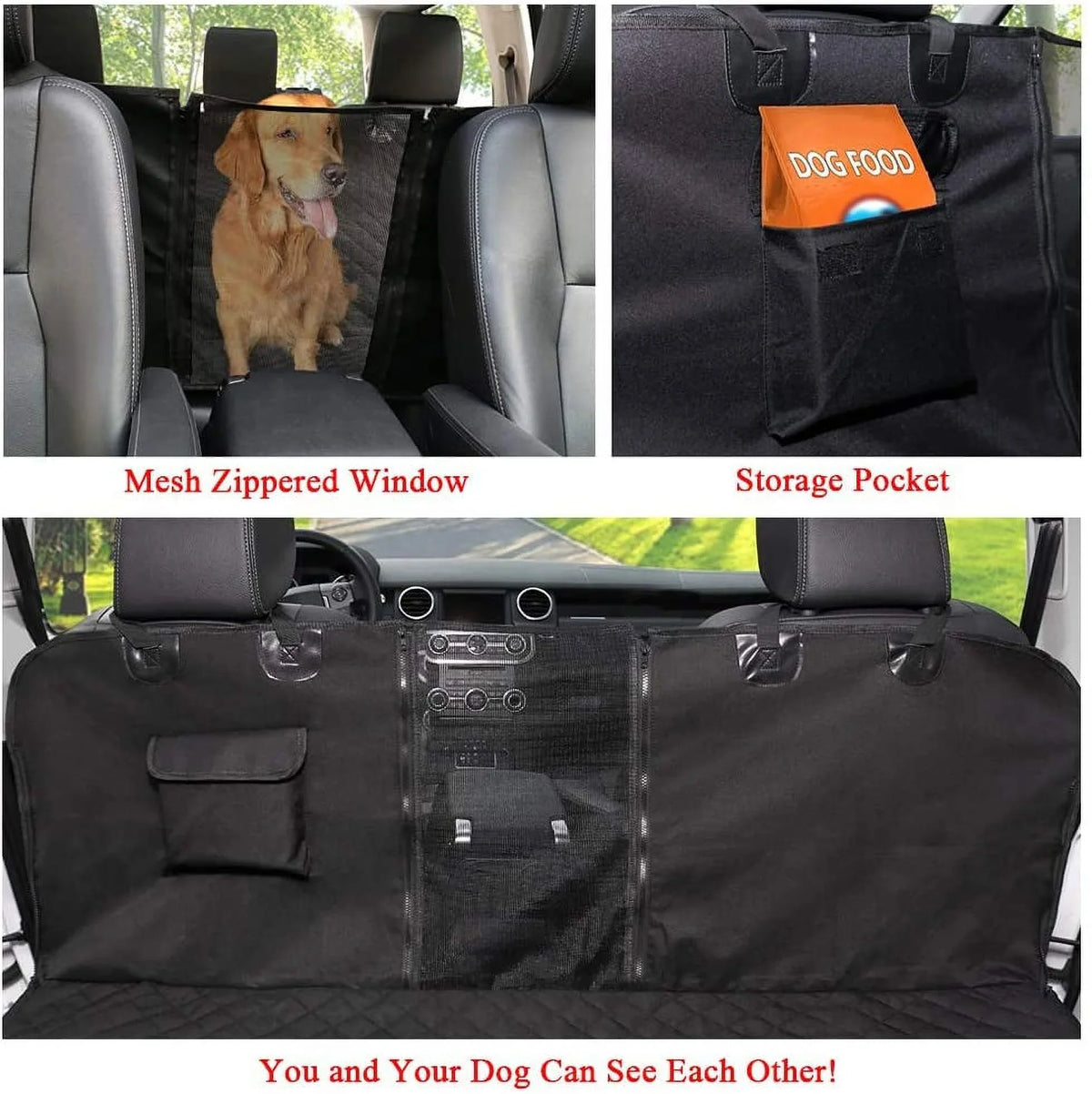 Seat, Dog Dog Cover Hammock Car with Covers Seat Car Back Waterproof & Scratchproof for SUVs Trucks Protection Mesh Dog Cover Window, Dogs Cars