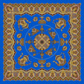 blue Noble inch Silk of Shawl 6x36 Dark Heritage Traditions Silk Faberge Shawl Square