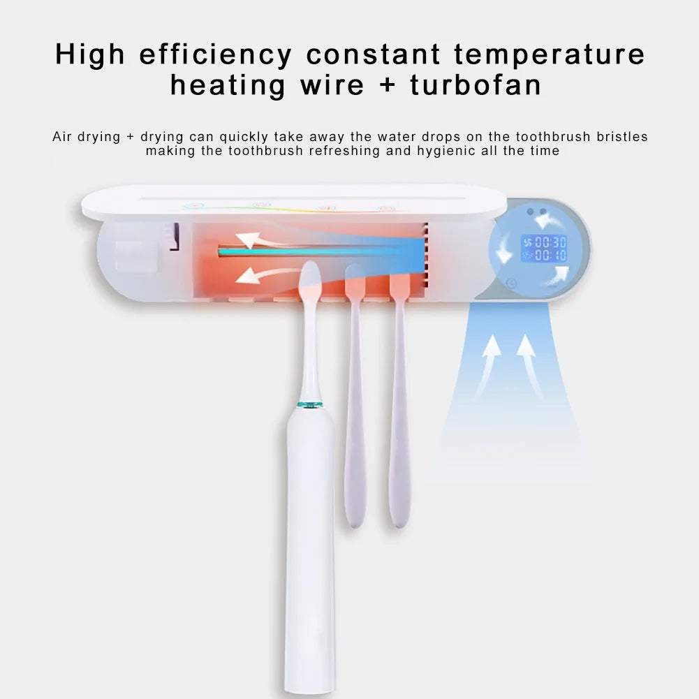 Sterilizer Hygienic Rack Air-Drying Gesture Toothbrush UV & Induction, with Dental Care for Ozone, Smart