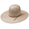 RSTWNV-595096 20X Mens 67/8 Twin 5` Brim V Cowboy Straw Tan Resistol Hat