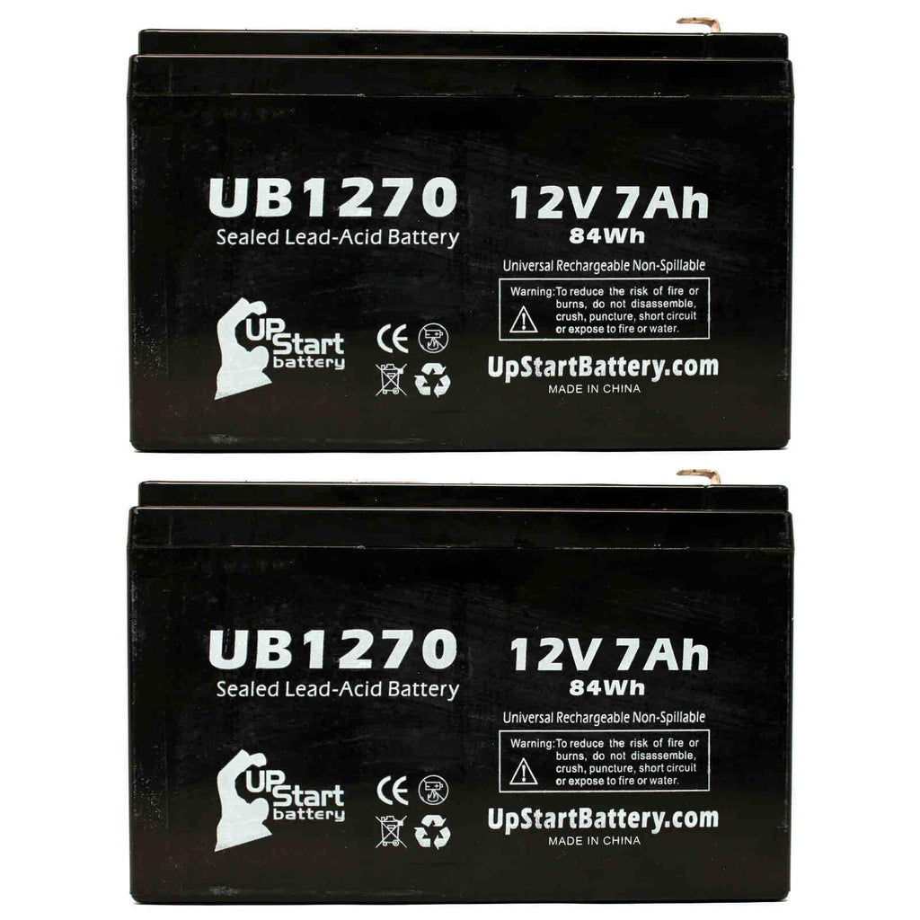 to Universal 4 Replacement - - Battery F1 2x UB1270 Terminal Includes 7000mAh, F2 Upsonic Pack AGM, Adapters Compatible (12V, Battery F1 Acid Sealed Terminal, PCM200 Lead SLA) - 7Ah,