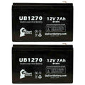 to Universal 4 Replacement - - Battery F1 2x UB1270 Terminal Includes 7000mAh, F2 Upsonic Pack AGM, Adapters Compatible (12V, Battery F1 Acid Sealed Terminal, PCM200 Lead SLA) - 7Ah,