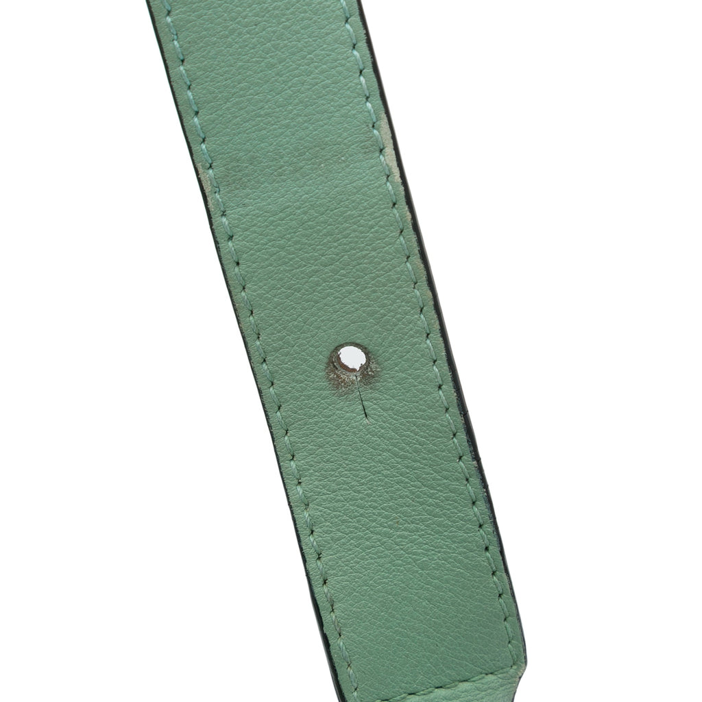 LOEWE (Good) Satchel Puzzle Green Leather Medium Pre-Owned Calf Unisex Authenticated