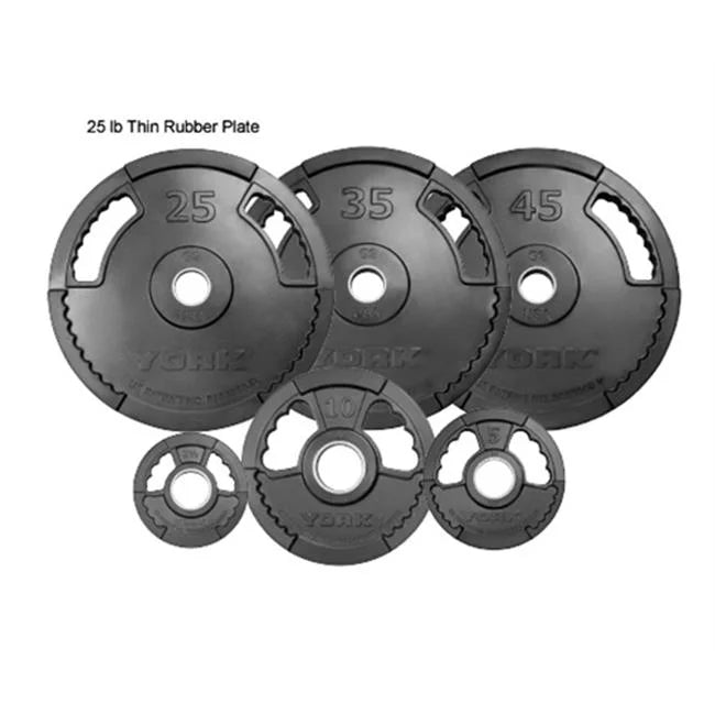 Barbell G2 Line lbs Grip - Rubber Encased Dual York 300 Set Thin
