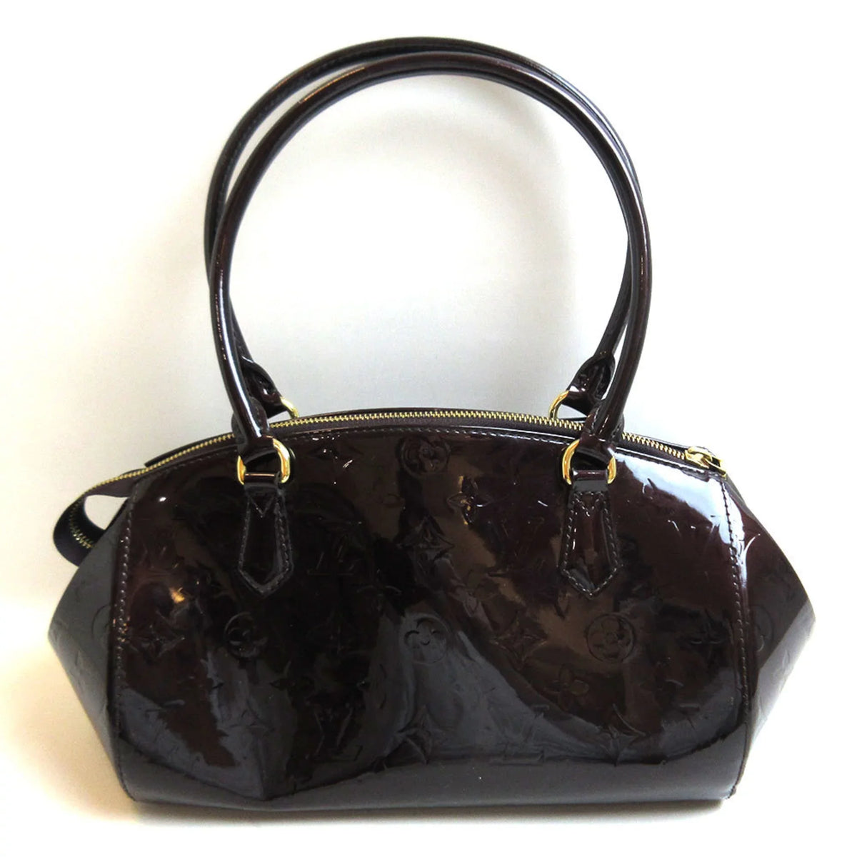Louis LOUISVUITTON Amaranto Dark Sherwood (Good) M91493 Verni Handbag Semi-Shoulder Women's Monogram PM Vuitton Purple Pre-Owned