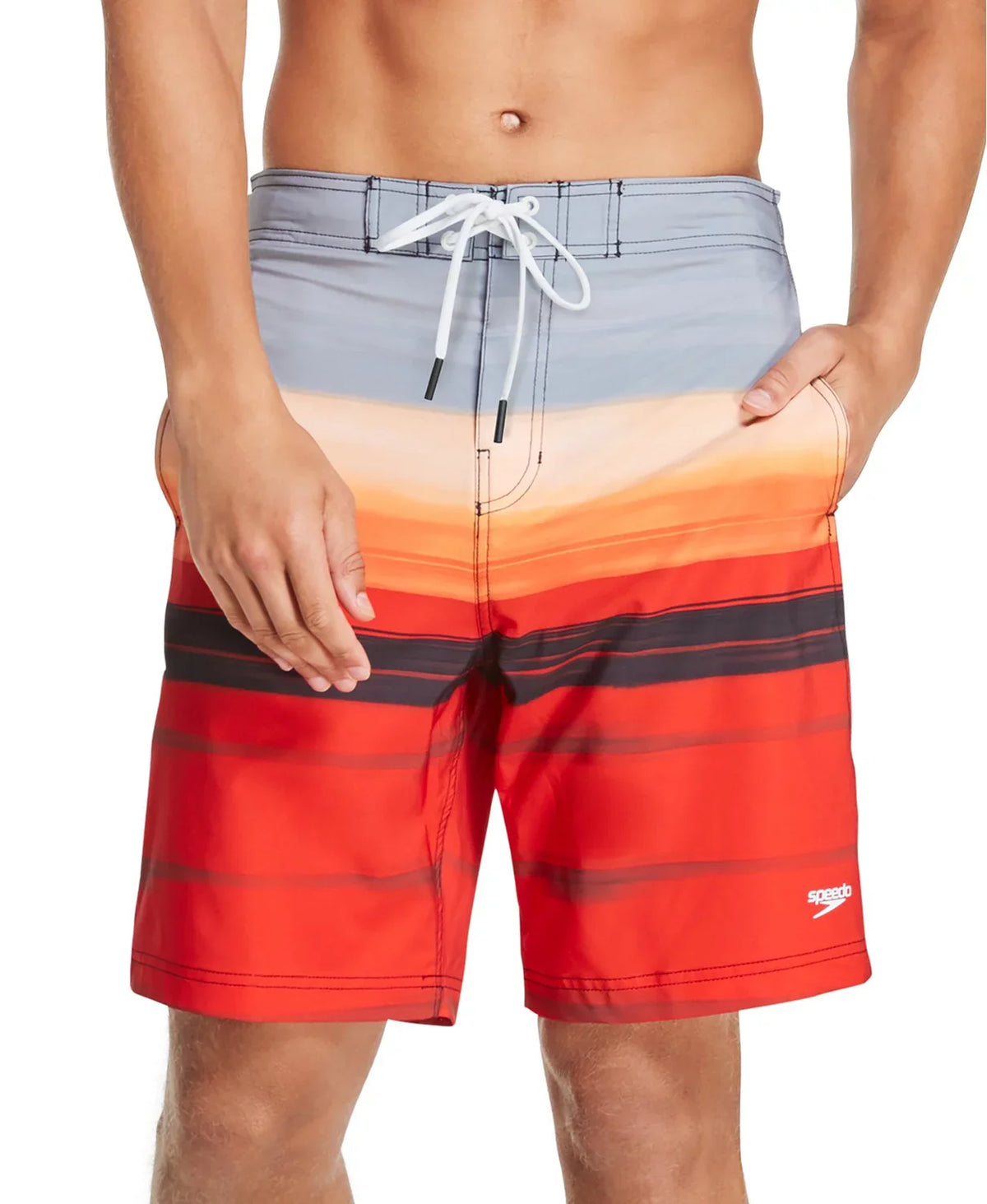 Gradient Shorts, , 20" Board 2XL Ombré Men's Stretch Speedo Stripe