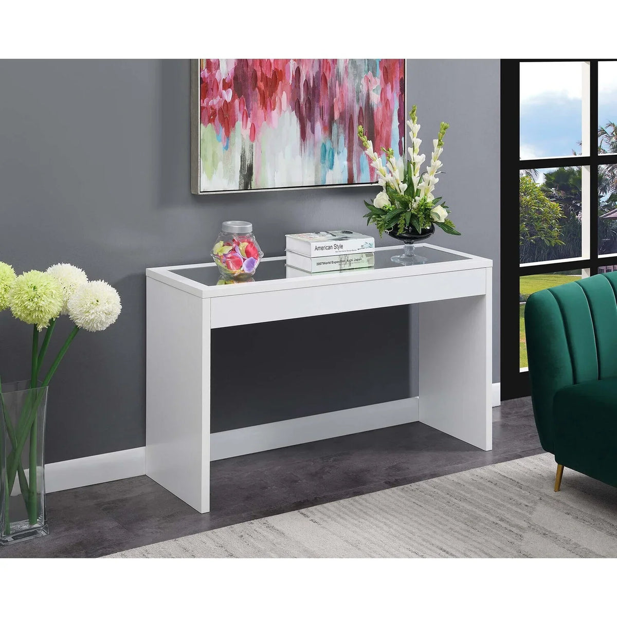 World Console Old HomeStock Table Mirrored Opulence