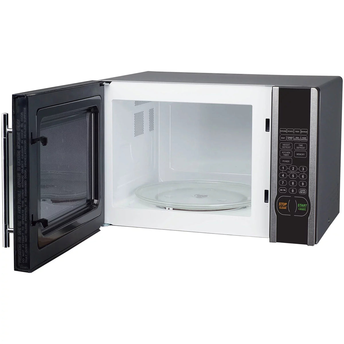 Oven Chef Handle, 1000W Steel New1.1- Magic Door Microwave Stylish Cu. with Countertop ft. Stainless