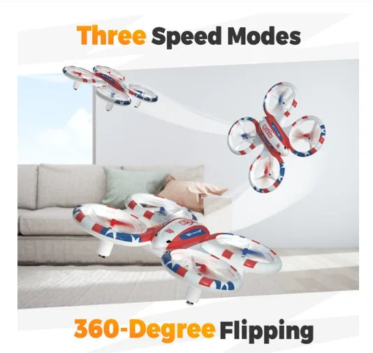 Boys, White Drone Mini Kids, Drones Drone Stunt 2.4GHz Refurbished RC Glow Drone, for Bezgar Drone Kids Stunt up for Indoor HQ051