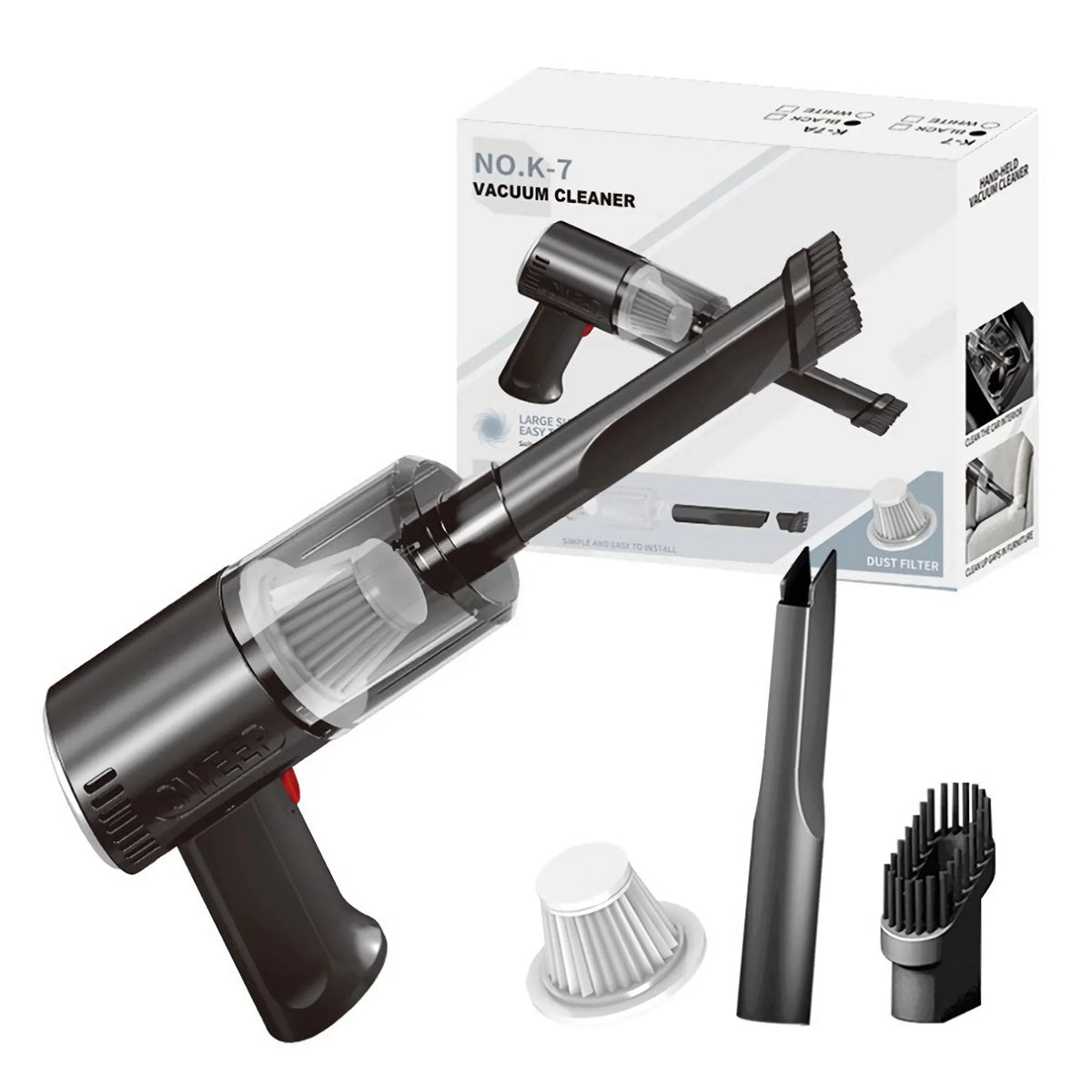 for Mini Cleaner, Powerful Car Cleaning Vacuum Interior and K-7 () Suction Car Vacuum Wireless Portable Home