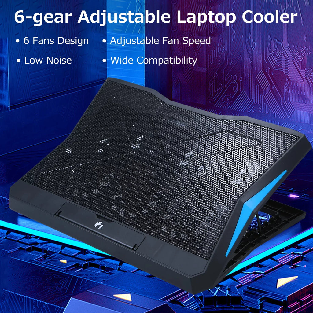 Laptop with Foldable Stand Low Height Noise Fans, and Operation Cooling 6 Adjustable