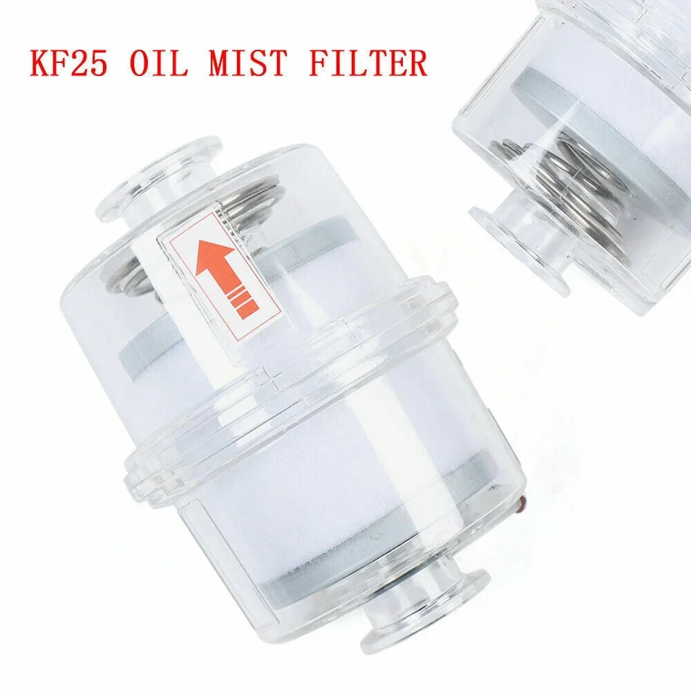 Filter Vacuum Mist Filter Interface fit Oil Pump Fume Separator Exhaust KF25